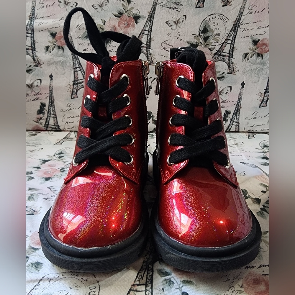 Sparkling Red Toddler Boots